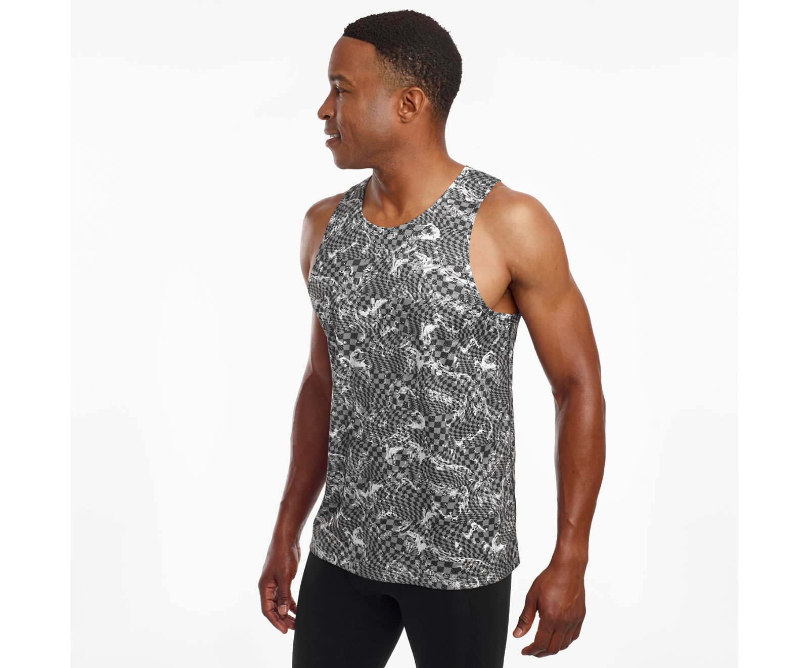 Tank Top Saucony Stopwatch Singlet Hombre Negros | México 662SGLO